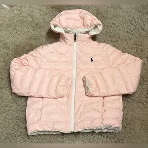 Polo by Ralph Lauren Light Pink/White Puffer Jacket youth size 8 - 10